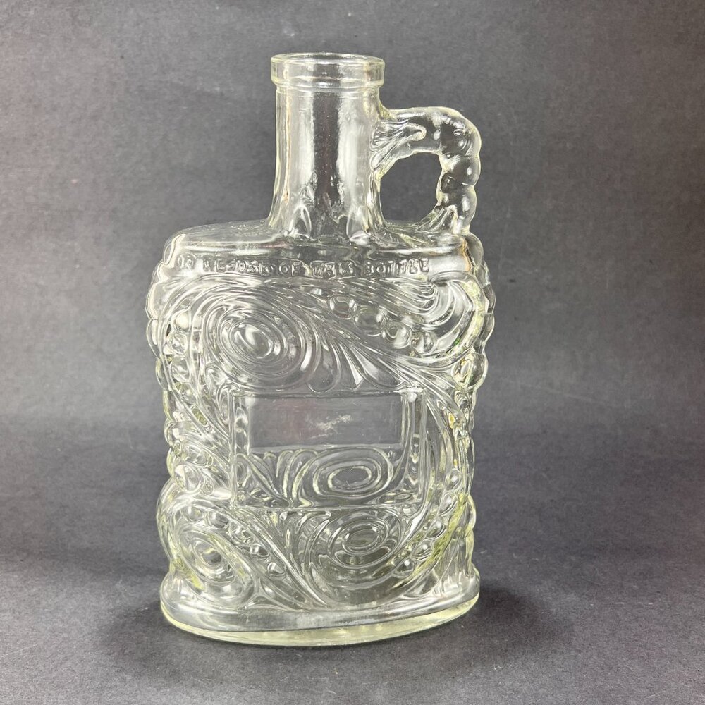 Vtg Old Forester KY Whiskey Bottle Decanter Kimble Glass Co Embossed Swirls 50s - Picture 1 of 16
